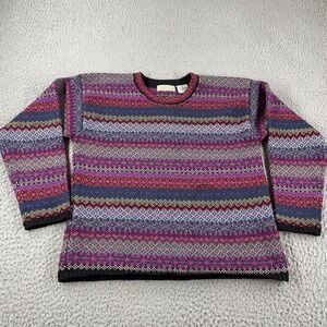 VINTAGE Sigrid Olsen Sweater Women S Pink Purple Pullover Wool Grandma Cozy *